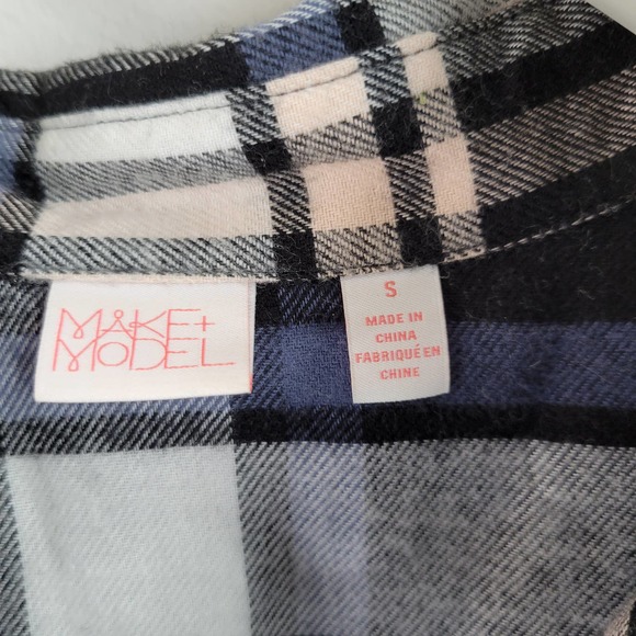 Make & Model Flannel long sleeve shirt Small blue - Picture 8 of 13